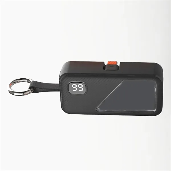 5000 mAh 10W Power Bank with LED Display & Keychain - 5000 mAh 10W Power Bank with LED Display & Keychain - Image 6 of 7