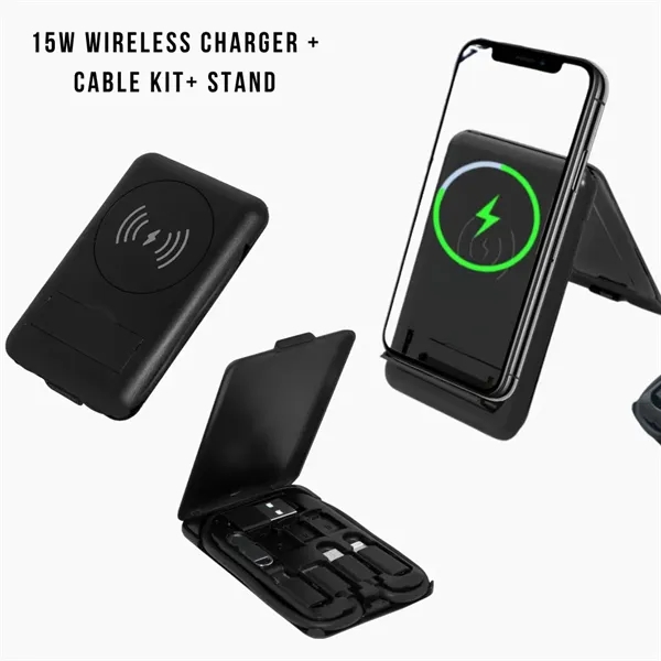 Wireless Charger + Cable Kit + Stand - Wireless Charger + Cable Kit + Stand - Image 0 of 6