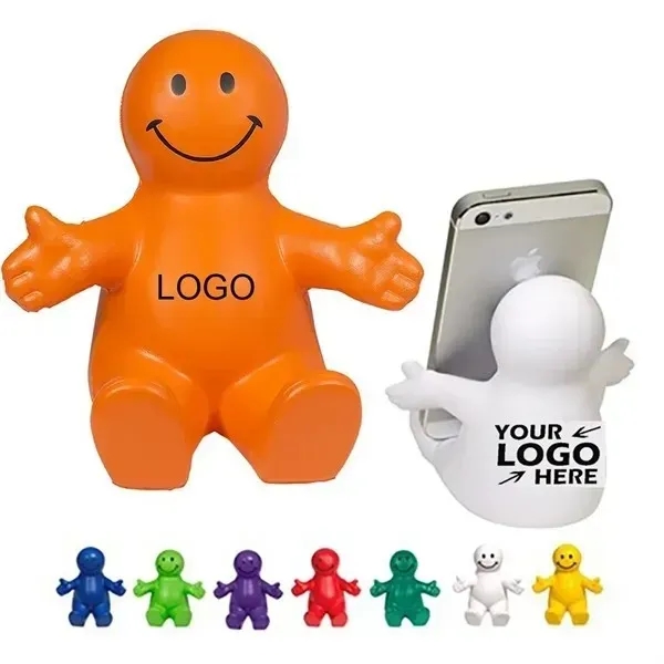 PU Squeezable Smile Phone Holder - PU Squeezable Smile Phone Holder - Image 0 of 7