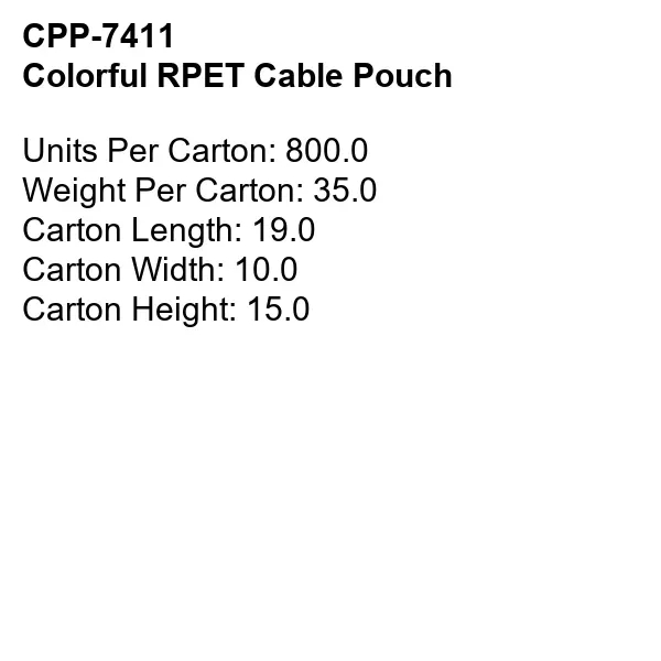 Colorful RPET Cable Pouch - Colorful RPET Cable Pouch - Image 19 of 19