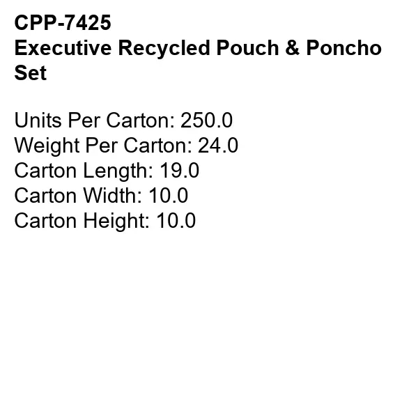 Executive Recycled Pouch & Poncho Set - Executive Recycled Pouch & Poncho Set - Image 7 of 7
