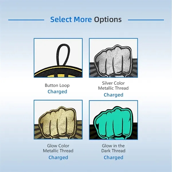 5.5"-10" Patches Embroidered Coverage 100% - 5.5"-10" Patches Embroidered Coverage 100% - Image 8 of 9