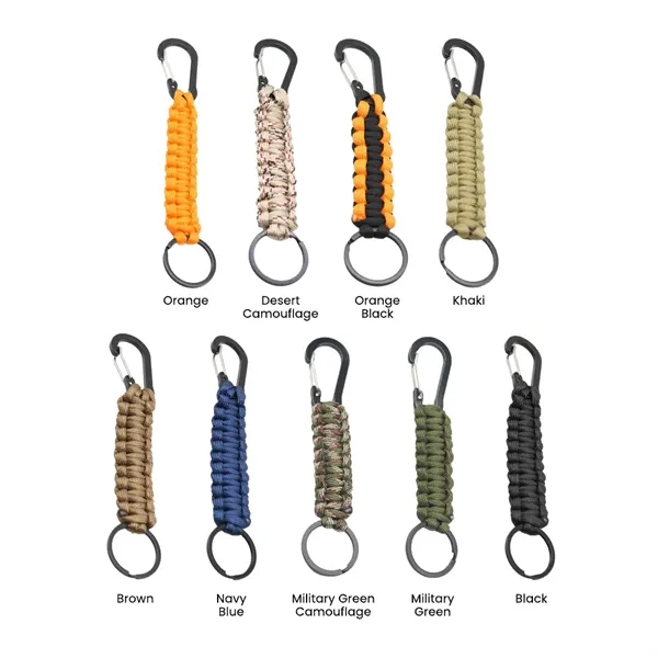 Paracord Keychain With Carabiner - Paracord Keychain With Carabiner - Image 1 of 11