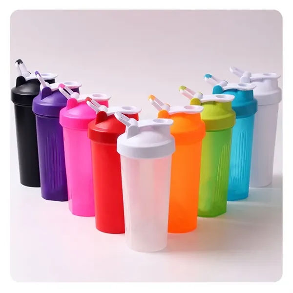 BPA Free Plastic 20 Oz Shake Blenderc Shaker Sport Bottle - BPA Free Plastic 20 Oz Shake Blenderc Shaker Sport Bottle - Image 3 of 3