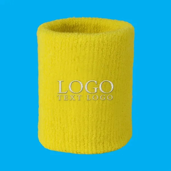 Terry Sweatband Wristbands With Embroidered Logo - Terry Sweatband Wristbands With Embroidered Logo - Image 0 of 16