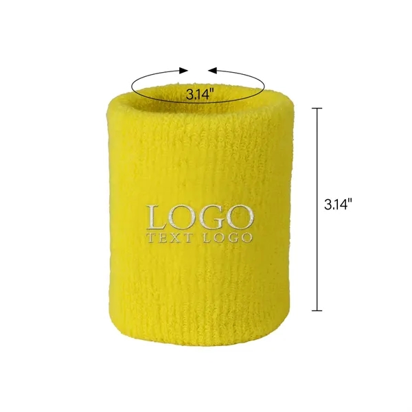 Terry Sweatband Wristbands With Embroidered Logo - Terry Sweatband Wristbands With Embroidered Logo - Image 2 of 16