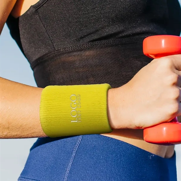 Terry Sweatband Wristbands With Embroidered Logo - Terry Sweatband Wristbands With Embroidered Logo - Image 16 of 16