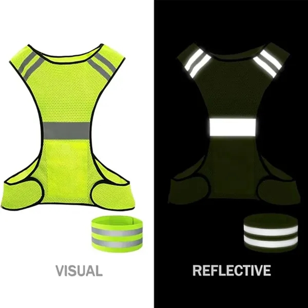 Night Sports Running Cycling Worker Safety Reflective Vest - Night Sports Running Cycling Worker Safety Reflective Vest - Image 2 of 4