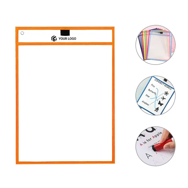 School Supplies Reusable Page Protectors Dry Erase Pockets - School Supplies Reusable Page Protectors Dry Erase Pockets - Image 0 of 4