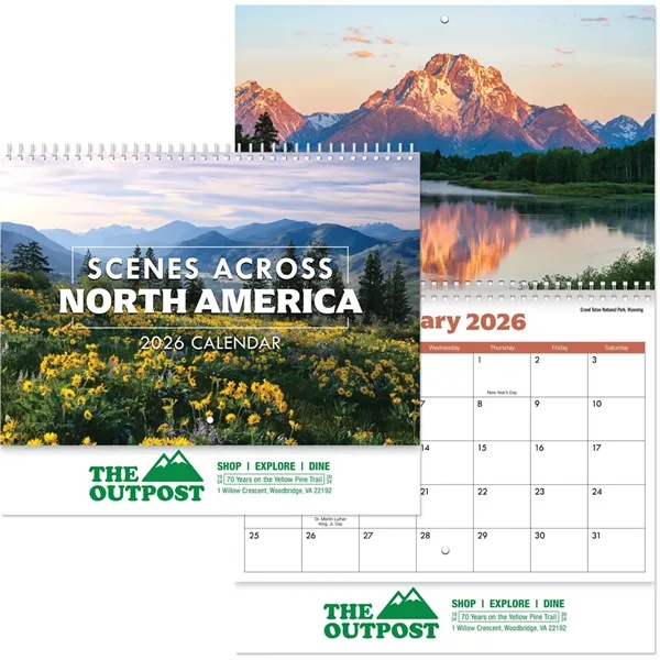 Scenes Across America Spiral Wall Cal Full Color