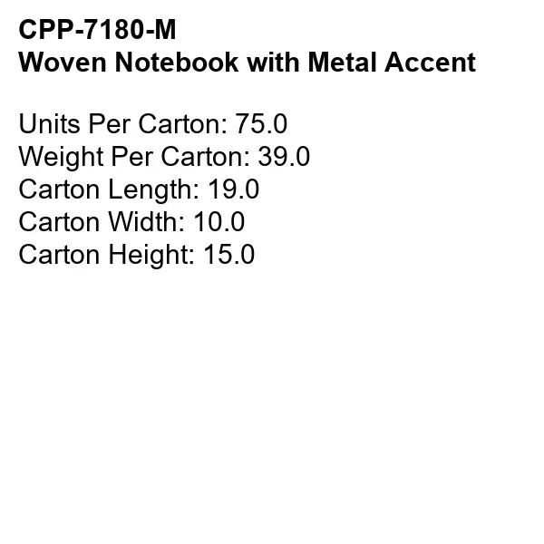 Woven Notebook with Metal Accent - Woven Notebook with Metal Accent - Image 13 of 13