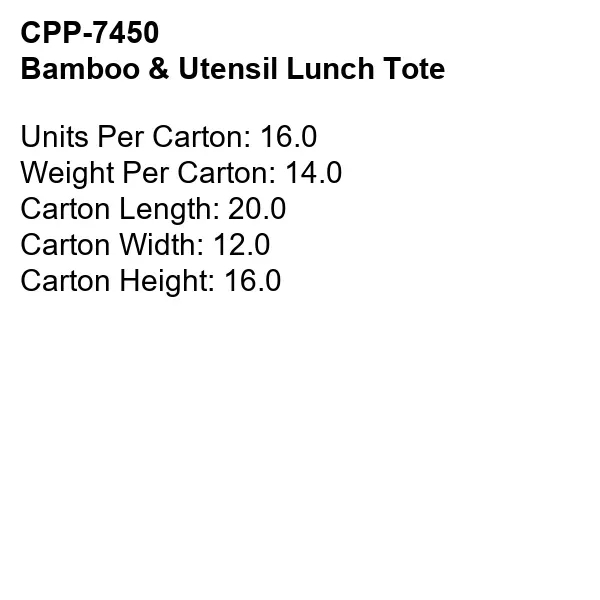 Bamboo & Utensil Lunch Tote - Bamboo & Utensil Lunch Tote - Image 11 of 11