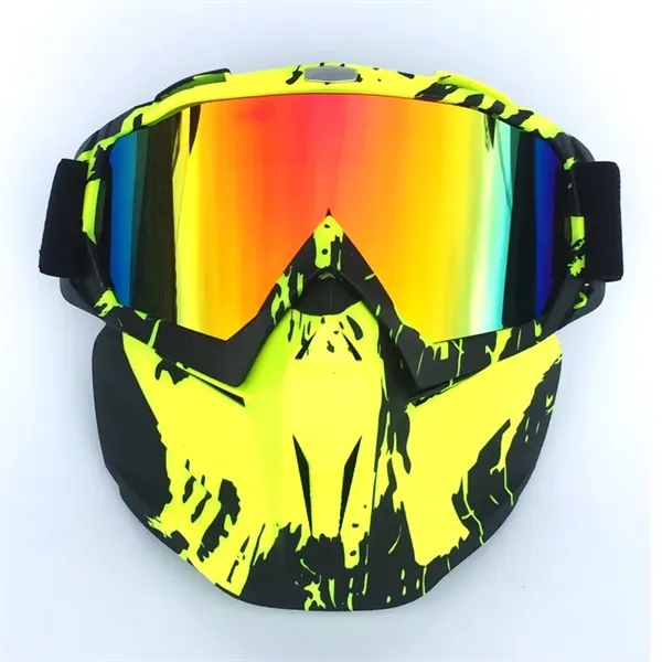 Motorcycle Helmet Riding Goggles Glasses With Face Mask - Motorcycle Helmet Riding Goggles Glasses With Face Mask - Image 8 of 8