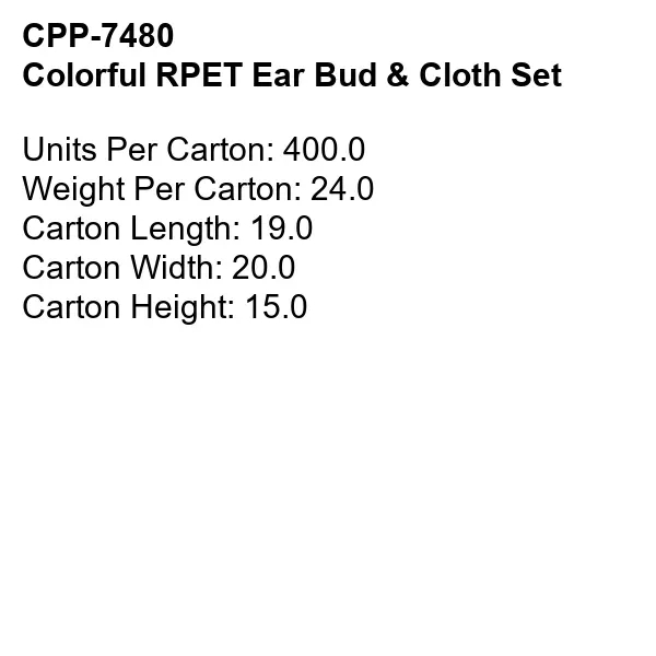 Colorful RPET Ear Bud & Cloth Set - Colorful RPET Ear Bud & Cloth Set - Image 19 of 19