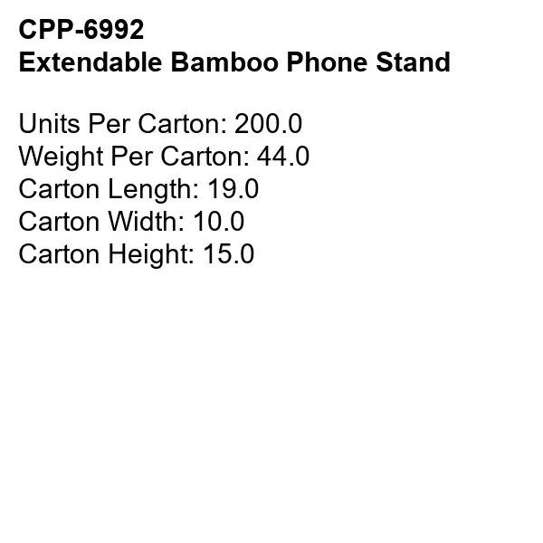 Extendable Bamboo Phone Stand - Extendable Bamboo Phone Stand - Image 5 of 5