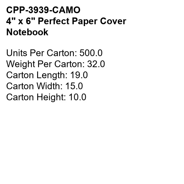 4" X 6" PERFECT PAPER COVER NOTEBOOK - 4" X 6" PERFECT PAPER COVER NOTEBOOK - Image 4 of 4