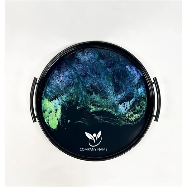 Resin Black Round Tray - Resin Black Round Tray - Image 14 of 15