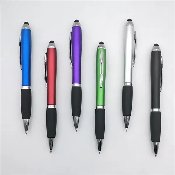 Custom Logo Gift Ball Pens with Soft Rubber - Custom Logo Gift Ball Pens with Soft Rubber - Image 2 of 12