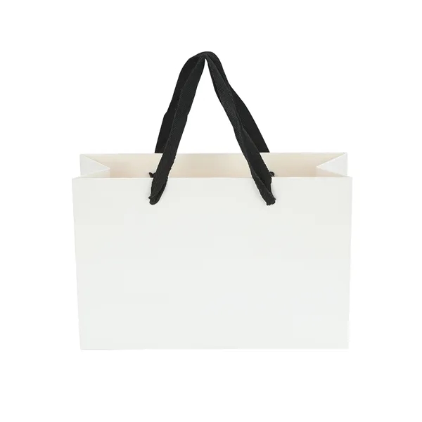 Custom Logo Recycled White Kraft Paper Shopping Bag - Custom Logo Recycled White Kraft Paper Shopping Bag - Image 1 of 5
