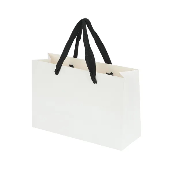 Custom Logo Recycled White Kraft Paper Shopping Bag - Custom Logo Recycled White Kraft Paper Shopping Bag - Image 2 of 5