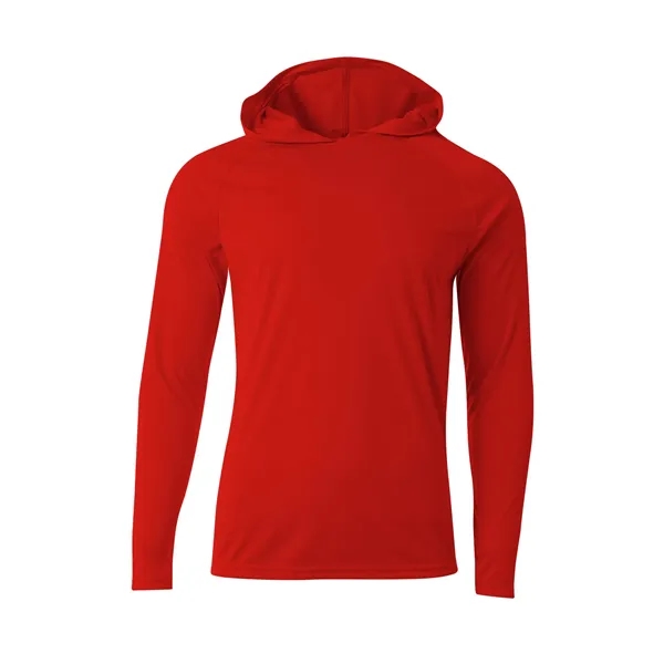 A4 Cooling Performance Long Sleeve Hooded Tee - A4 Cooling Performance Long Sleeve Hooded Tee - Image 9 of 17