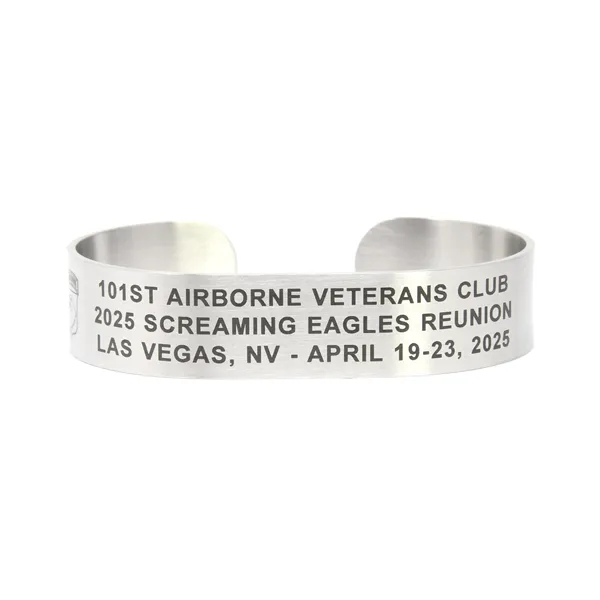 Stainless Steel Laser Engraved Cuff Bracelet - Stainless Steel Laser Engraved Cuff Bracelet - Image 0 of 2