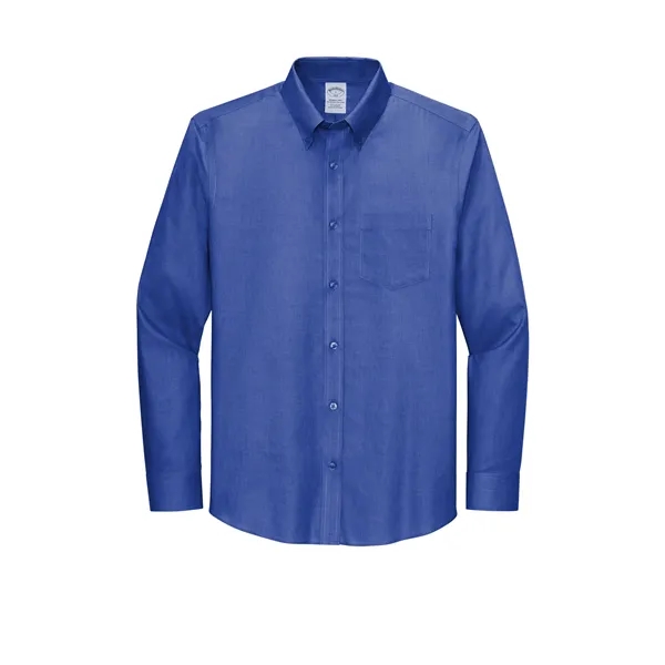 Brooks Brothers Tall Wrinkle-Free Stretch Nailhead Shirt - Brooks Brothers Tall Wrinkle-Free Stretch Nailhead Shirt - Image 3 of 18