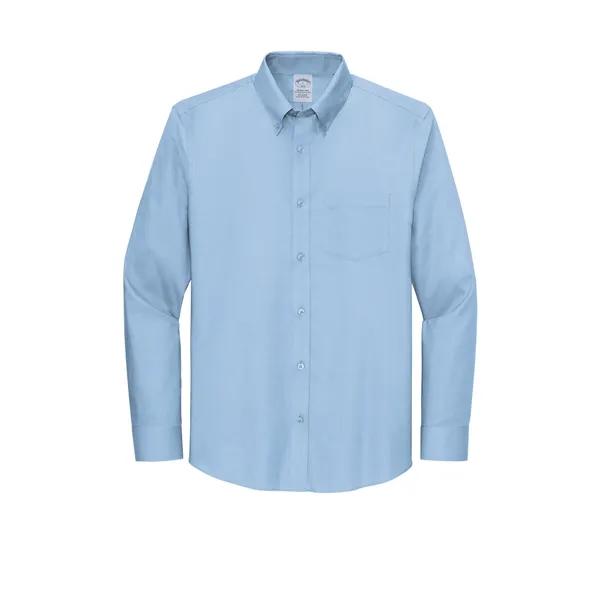 Brooks Brothers Tall Wrinkle-Free Stretch Nailhead Shirt - Brooks Brothers Tall Wrinkle-Free Stretch Nailhead Shirt - Image 11 of 18
