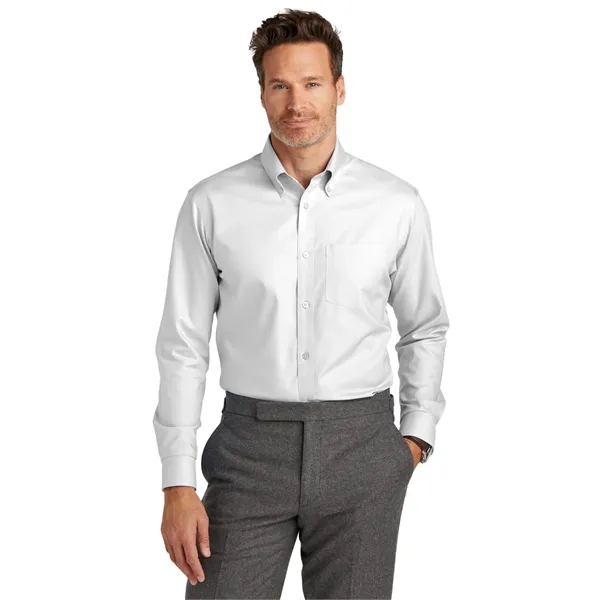 Brooks Brothers Tall Wrinkle-Free Stretch Nailhead Shirt - Brooks Brothers Tall Wrinkle-Free Stretch Nailhead Shirt - Image 13 of 18