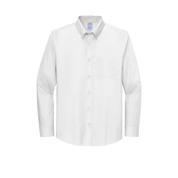 Brooks Brothers Tall Wrinkle-Free Stretch Nailhead Shirt - Brooks Brothers Tall Wrinkle-Free Stretch Nailhead Shirt - Image 16 of 18