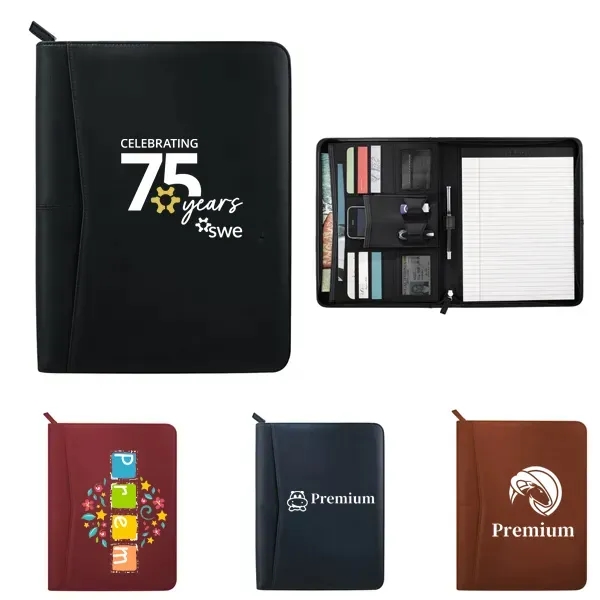 Zippered Leather Portfolio Set - Zippered Leather Portfolio Set - Image 0 of 5