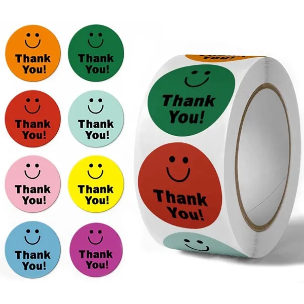 500Pcs Happy Smile Face Stickers - 500Pcs Happy Smile Face Stickers - Image 1 of 4