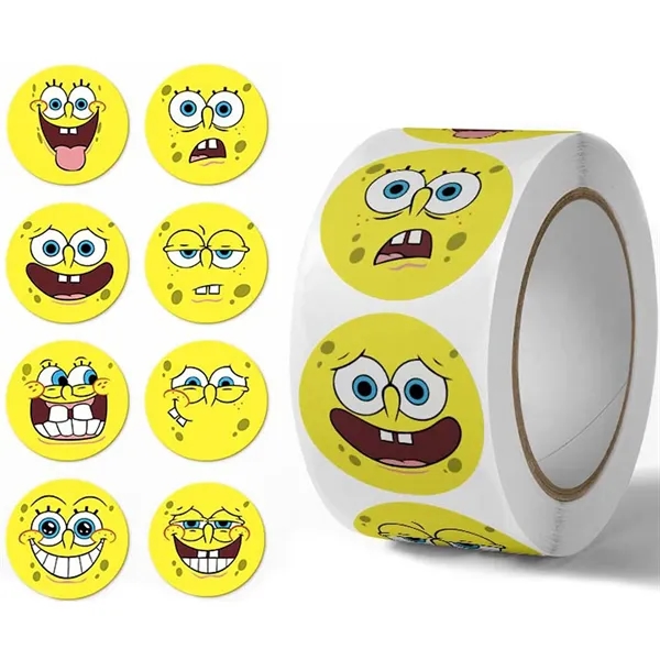 500Pcs Happy Smile Face Stickers - 500Pcs Happy Smile Face Stickers - Image 2 of 4