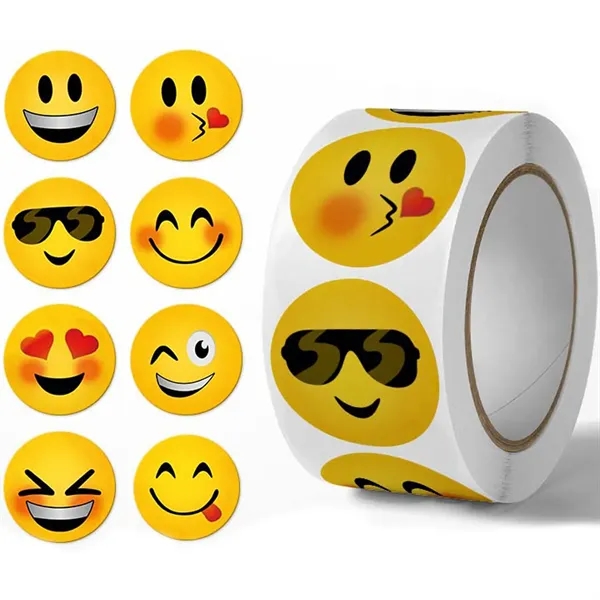500Pcs Happy Smile Face Stickers - 500Pcs Happy Smile Face Stickers - Image 3 of 4