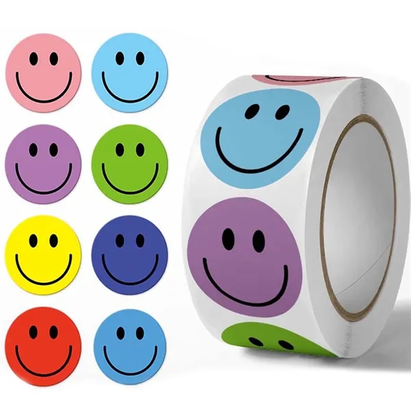 500Pcs Happy Smile Face Stickers - 500Pcs Happy Smile Face Stickers - Image 4 of 4