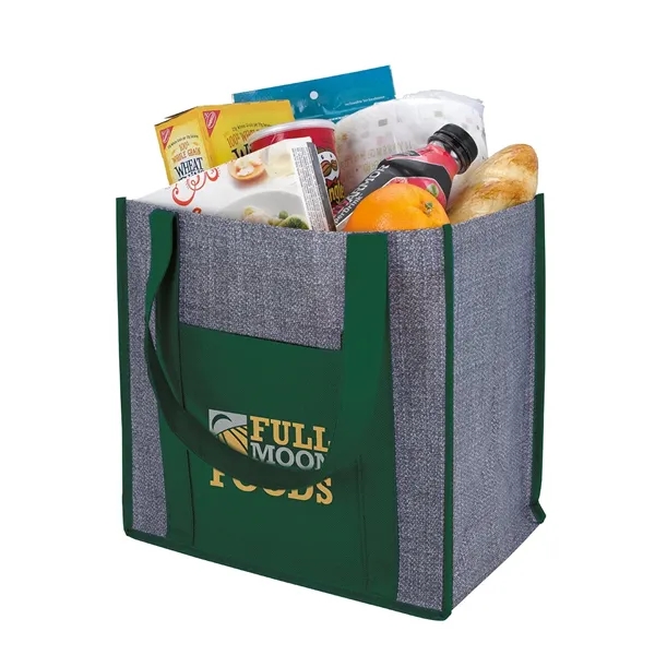 Good Value™ Laminated Heathered Non-Woven Grocery Tote - Good Value™ Laminated Heathered Non-Woven Grocery Tote - Image 0 of 4