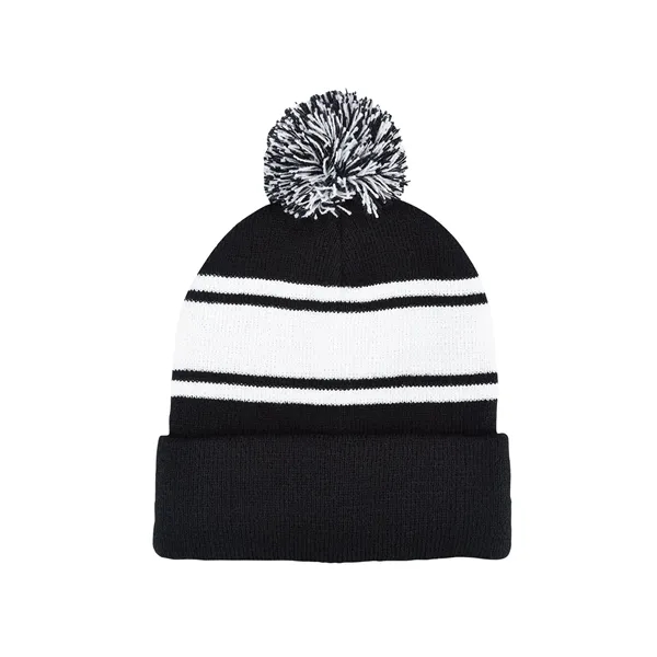 Prime Line Knit Beanie With Pom Pom - Prime Line Knit Beanie With Pom Pom - Image 11 of 19