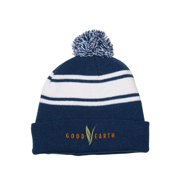 Prime Line Knit Beanie With Pom Pom - Prime Line Knit Beanie With Pom Pom - Image 13 of 19