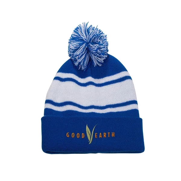 Prime Line Knit Beanie With Pom Pom - Prime Line Knit Beanie With Pom Pom - Image 15 of 19