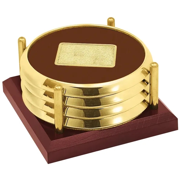 JAFFA® Four Coasters with Solid Cherry Tray - JAFFA® Four Coasters with Solid Cherry Tray - Image 10 of 25