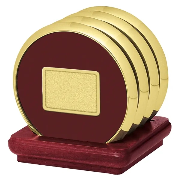 JAFFA® Four Coasters with Solid Cherry Stand - JAFFA® Four Coasters with Solid Cherry Stand - Image 11 of 25