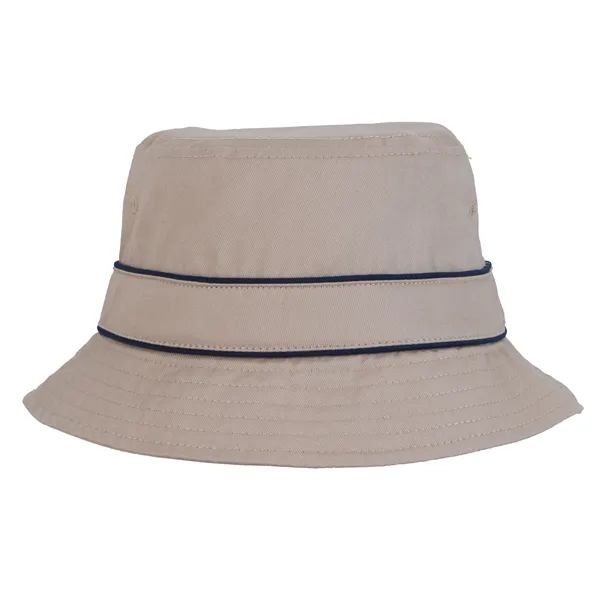 Cotton Bucket Hat with Trim - Cotton Bucket Hat with Trim - Image 6 of 8