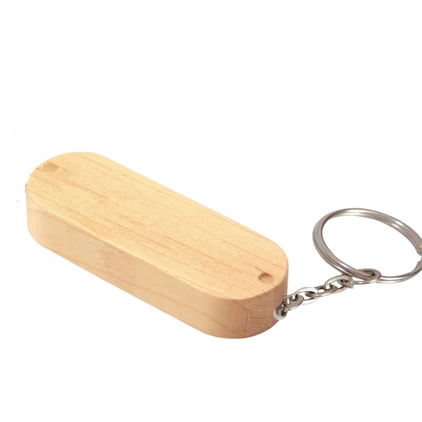 1 GB Bamboo Bullet Keyring USB 2.0 Flash Drive - 1 GB Bamboo Bullet Keyring USB 2.0 Flash Drive - Image 2 of 3