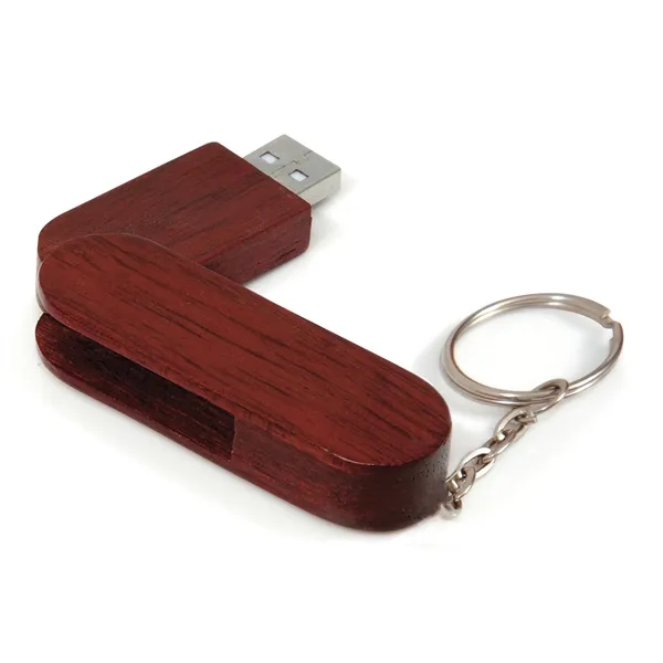 1 GB Bamboo Bullet Keyring USB 2.0 Flash Drive - 1 GB Bamboo Bullet Keyring USB 2.0 Flash Drive - Image 3 of 3