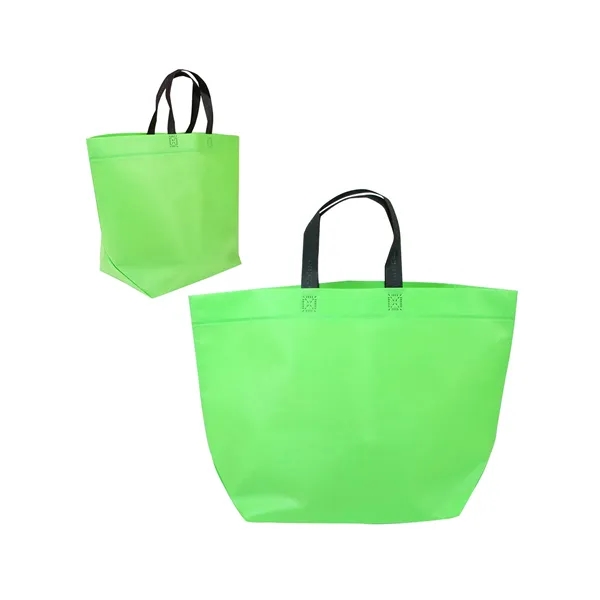 Prime Line Two-Tone Heat Sealed Non-Woven Tote Bag - Prime Line Two-Tone Heat Sealed Non-Woven Tote Bag - Image 4 of 13