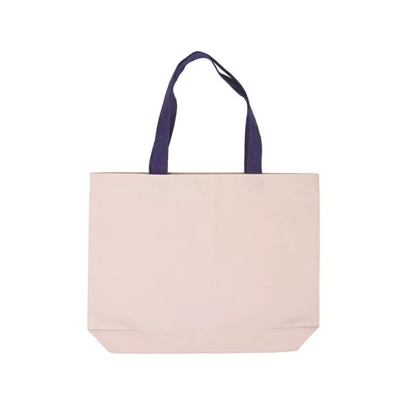 Prime Line Cotton Canvas Tote Bag with Color Accents - Prime Line Cotton Canvas Tote Bag with Color Accents - Image 15 of 27