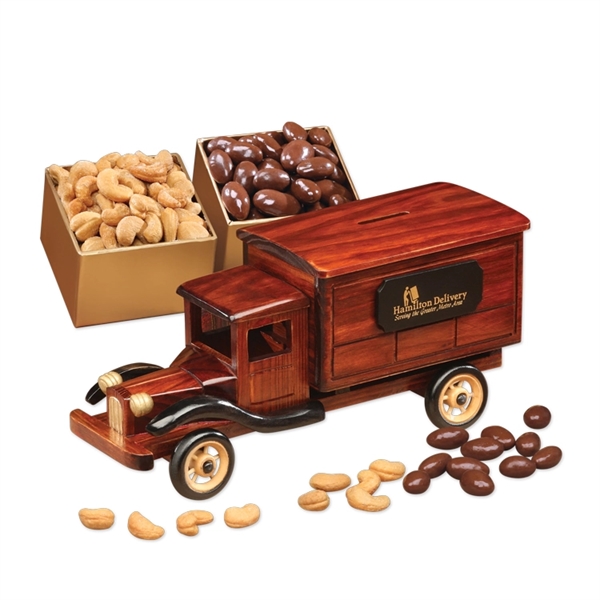 1935-Era Delivery Truck with Cashews & Chocolate Almonds