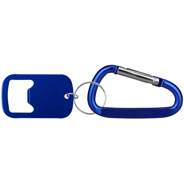 Metal Bottle Opener with Key Ring and Carabiner - Metal Bottle Opener with Key Ring and Carabiner - Image 4 of 4
