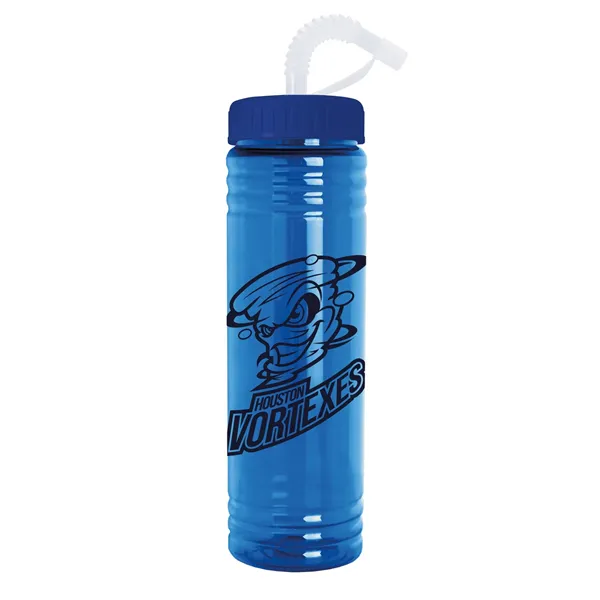 Slim Fit Water Bottle With Straw Lid - 24 oz. - Slim Fit Water Bottle With Straw Lid - 24 oz. - Image 4 of 23