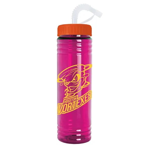 Slim Fit Water Bottle With Straw Lid - 24 oz. - Slim Fit Water Bottle With Straw Lid - 24 oz. - Image 5 of 23